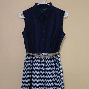 Indulge Navy Blue Above the Knee Dress